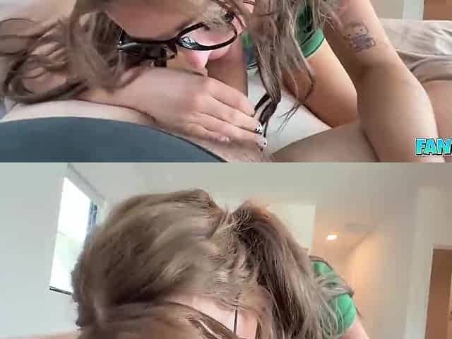 Busty brunette Charli O teases her massive assets during sensual play