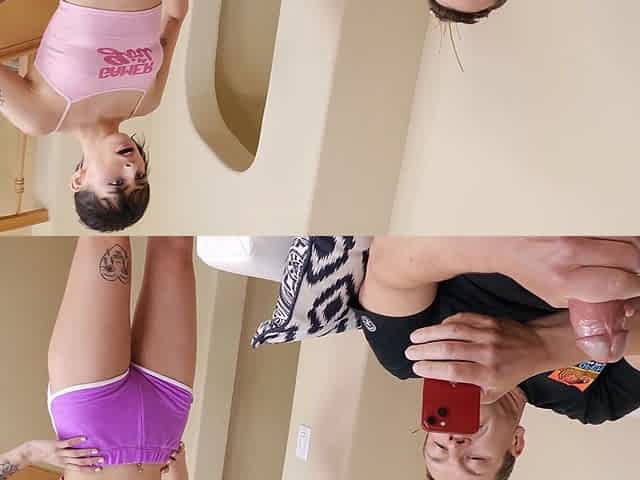 Angel Windell sneaks in a quickie with her partner