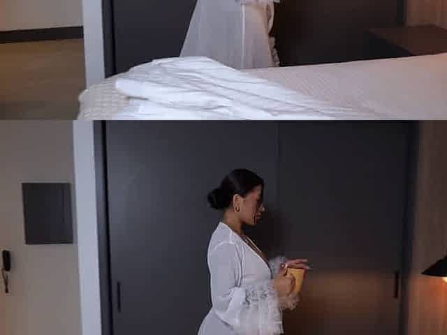 Masked thief breaks into the house of the incredible Mariana Martix and she offers him her big tits as a gift.