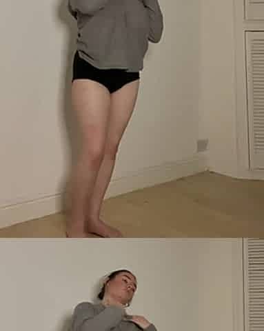 British college gal caught after dance practice