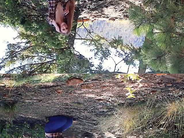 Kinky Redhead Hiker Grinds On Dildo & Hitachi