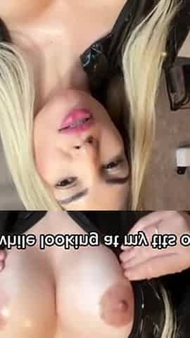 Big Titty Latex JOI Cumshot on Boobs