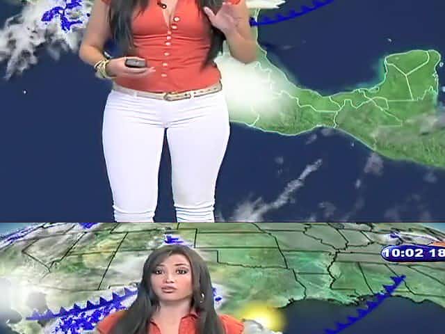 Mexican TV presenter and her sexy crotch