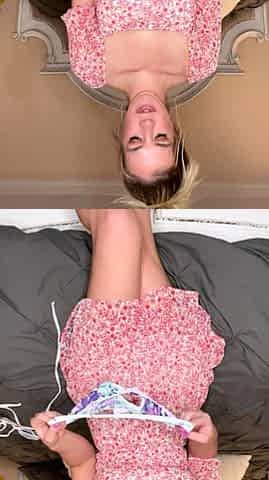 Hot babe Sophie Paris having horny solo toy masturbation