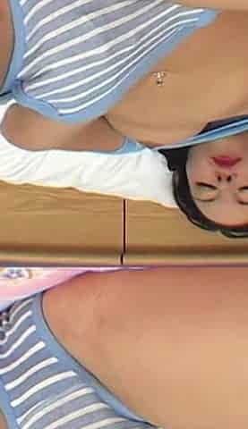 Caught Masturbating - Asian with Tight Pussy Teases on Bed with Stuffed Animals