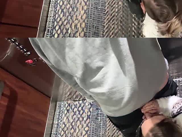 Whore Wife Bent Over in Elevator VERY Risky