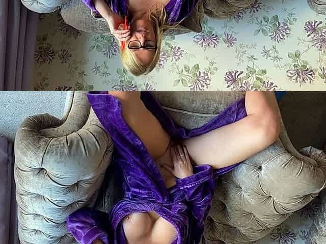 Chubby Blonde MILF Showing Her Big Boobs