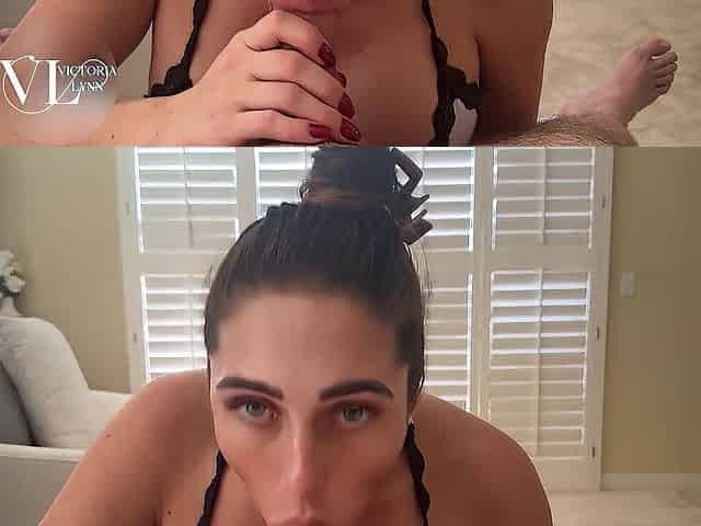 Fleshly oral double tugjob jizz flow