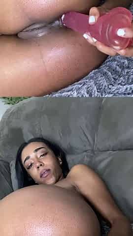 After a striptease oily masturbation scene and some ass