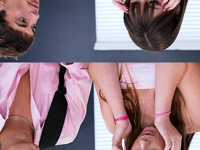 Step-Sisters Swap and Share a Hard Cock in a Steamy Blowjob
