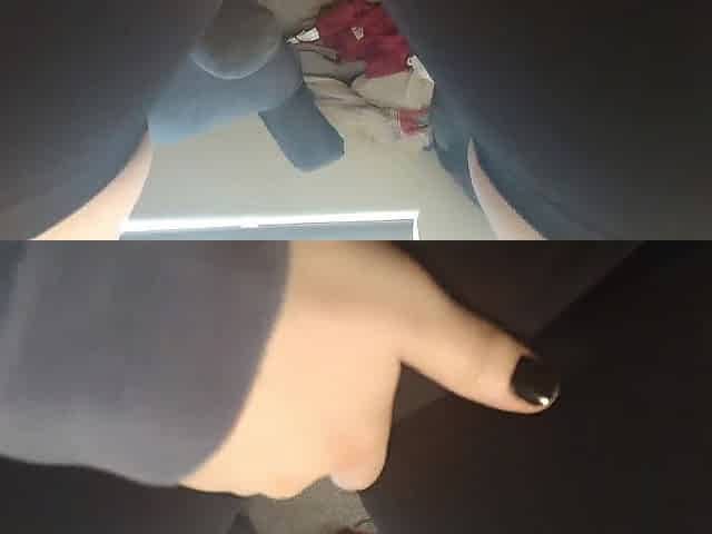 Ftm in constricted shorts and squirts