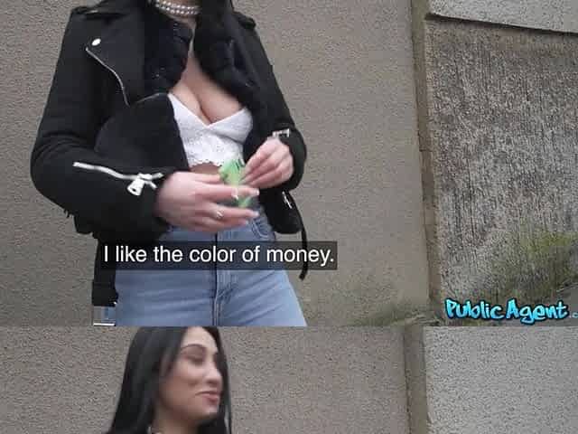 That babe likes getting her melons out and who can blame her - Public Agent