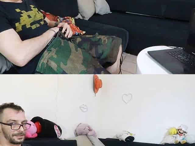 My Friend Finds My Geek Roommate Is Masturbating and My Friend and I Give Him His First Blowjob.
