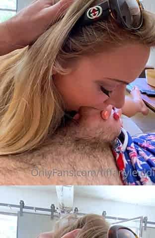 Huge boobs MILF giving blowjob POV