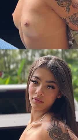 Horny Colombian Beauty Masturbating on the Back of My Truck!
