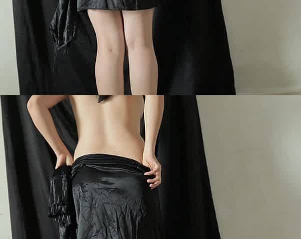 Trying on My Latest Satin Dress