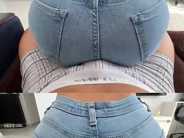 Step sis knows how to turn me on, Humping and riding my Ramrod in constricted Jeans