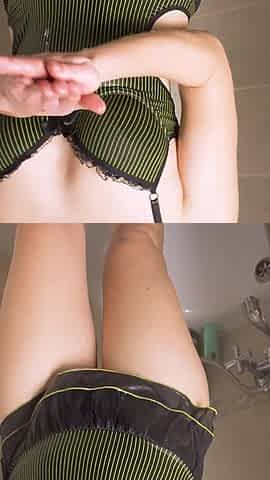 Pawg Amateur Taking A Shower In Sexy Lingerie