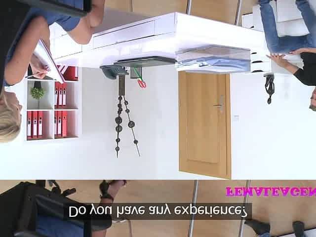 FemaleAgent Concupiscent agent sucks and screws man
