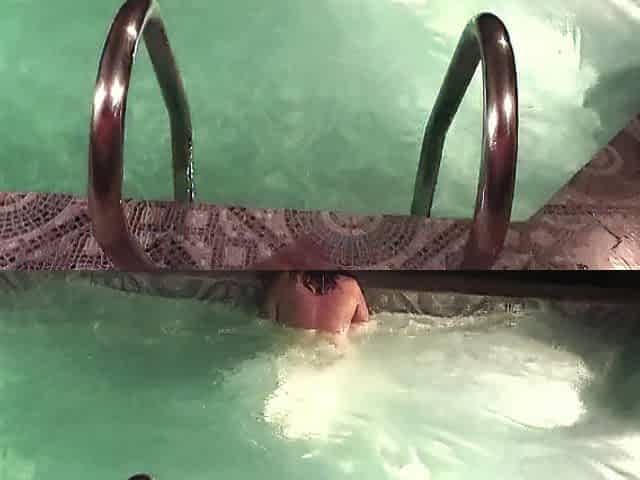 A breasty mother I'd like to fuck with a pretty booty masturbates to climax in a sauna. Amateur.