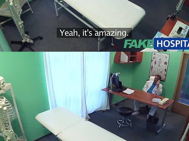 FakeHospital Doctor prank calls his hot nurse with large bazookas then bangs her