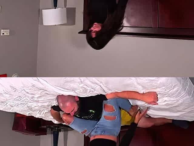 Ramons Facefull Of Feet - Sparkles Ramon Jeans And Thong