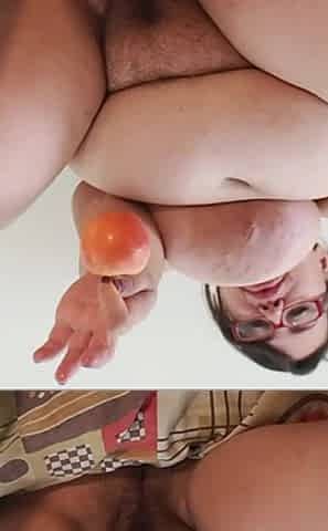 Let Me Know if U Need Full Video I Slide 2 Apples in My Fat Hairy Stretched Cunt, Use Toy Till I Cum Then Push It Out