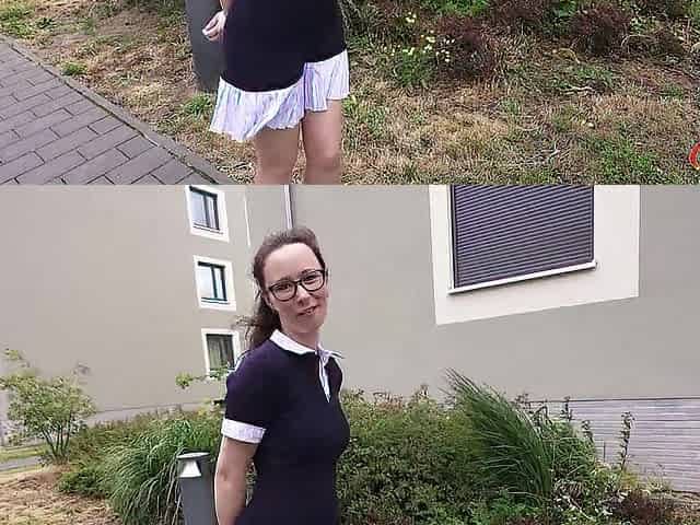 German Scout - Slender and Shy German Glasses Student Beauty Ronya Rabe at Casting Screw