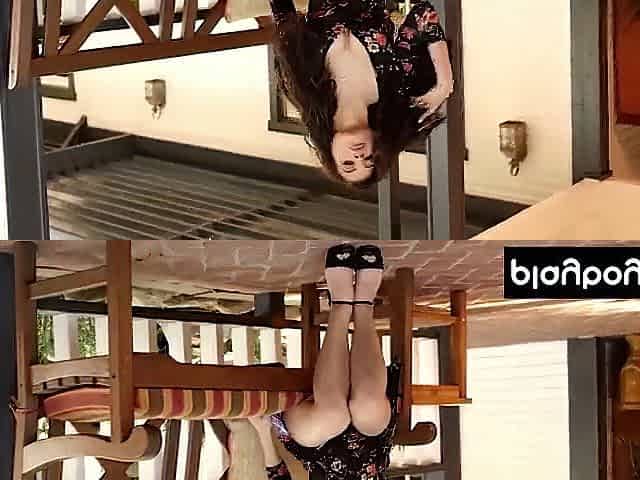 Large melons all natural brunette hair honey slides without her hawt underware