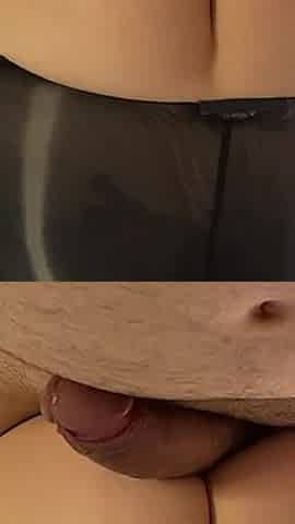 POV - Lap Dance and Ass Job in Nylon Bodysuit