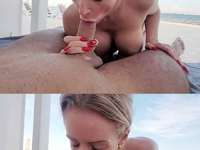 POV: Hawt In nature's garb Golden-haired On Beach Sees My Shlong And Can not Resist