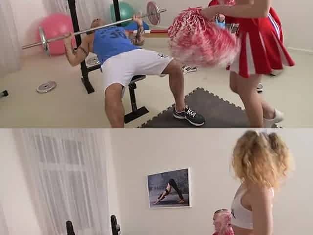 Resigned schoolgirl Hotty Emily gets butt & throat with filled with two weenies