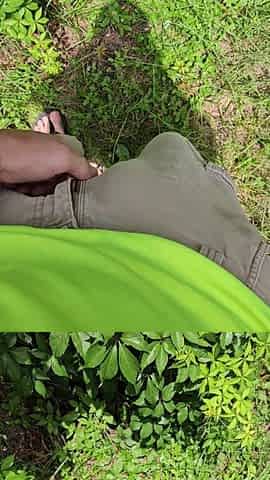 Aaron Skeetman Peeing In The Grass In Flip Flops