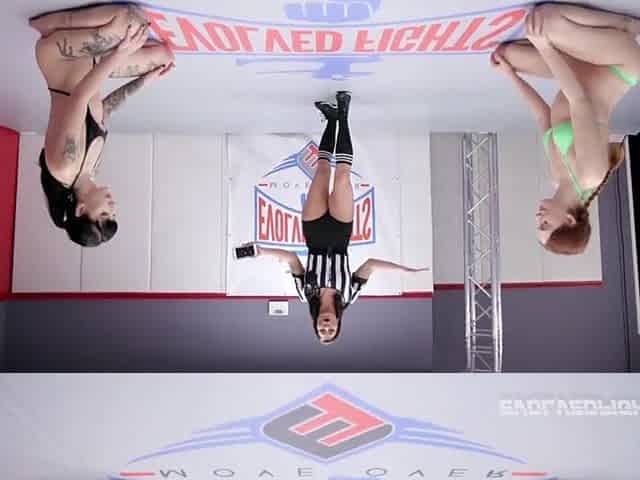 Maya Kendrick vs Charlotte Sartre in lesbo wrestling fight