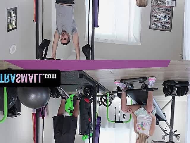 Exxxtra Petite - Small Stepdaughter Coco Lovelock Gives Stepdaddy A Sloppy Oral sex During Workout