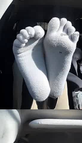 Foot fetish rimming for blonde outdoors