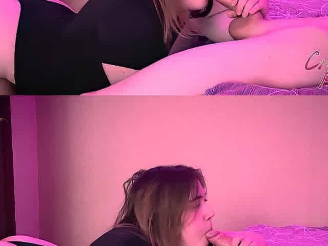 Cute stepsister enjoys a large penis