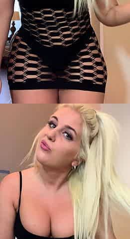 Hot blonde with big boobs solo