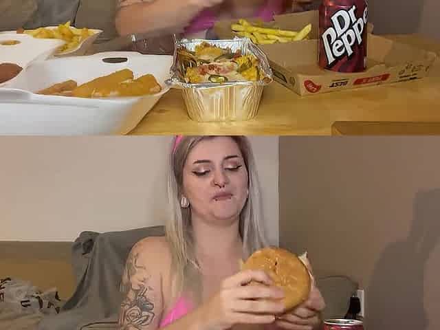 Pvc Bunny Beauty Burps and Gets Bloated Filming Mukbang