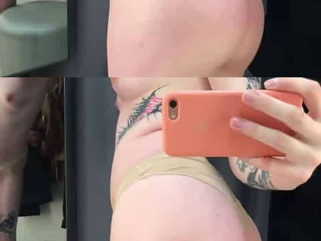 Result of solo masturbation in fitting room will turn redhead teen into the hottest fabulous woman.