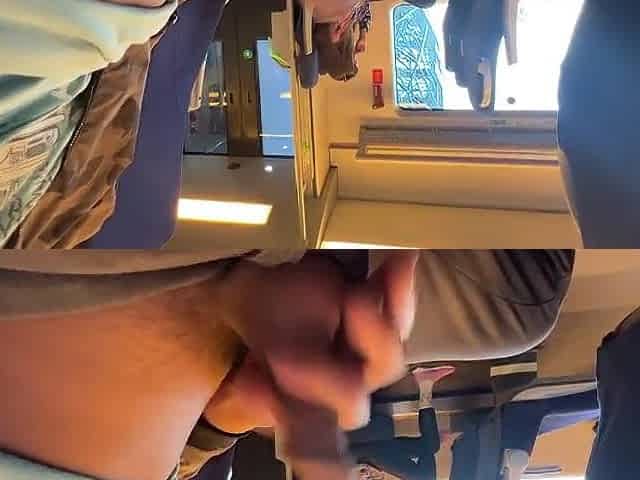 A stranger hotty jerked off and sucked me in the educate in public