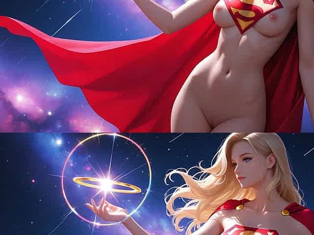 Lustrender Slideshow: Nude Stellar Ascendant Cosmic Rings Ascend - Ai Video