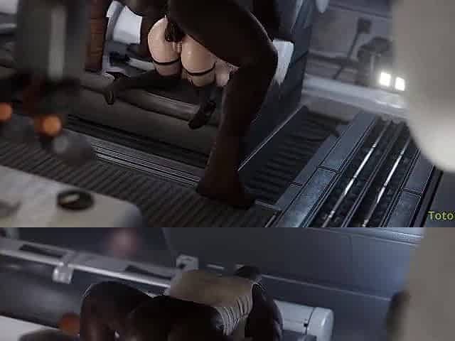 Ebony stud destroys 2B's robotic booty. Nier: Automata