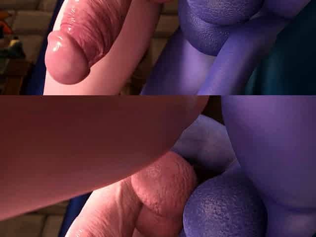 Two 3d cartoon cuties are ready for their bath