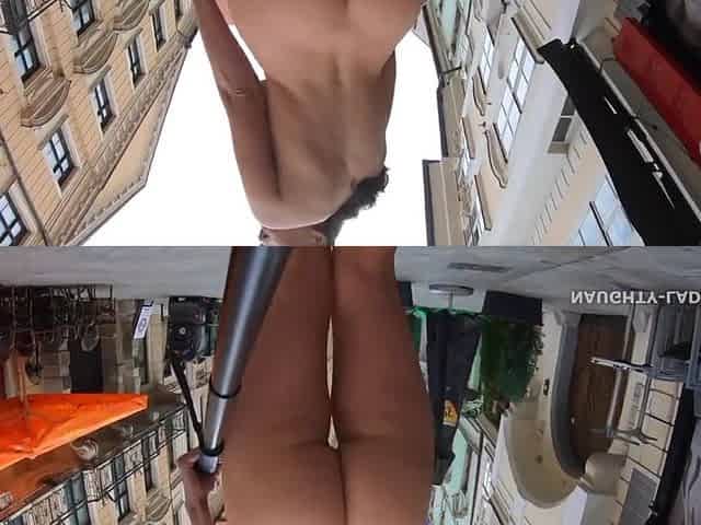 Naughty Lada In Nude Public Selfie