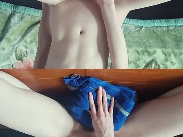 OnlyFans Towel, Orange, Humping, Vibrator