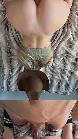 Golden-haired cowgirl doggy style large rod