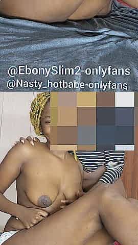 Black plays with her siters large boob's and licks her snatch