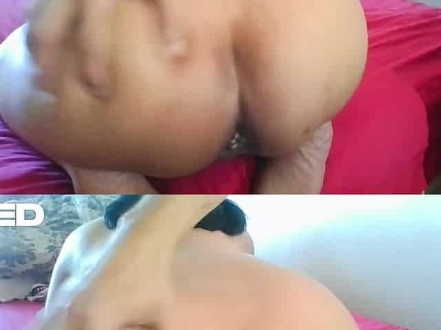 PLAYGIRL BUN BUTT Taking Giant Rod Caramel Color Fem