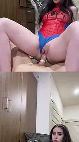 Rosie Rider Fucks Hard Wearing Spiderman Costume